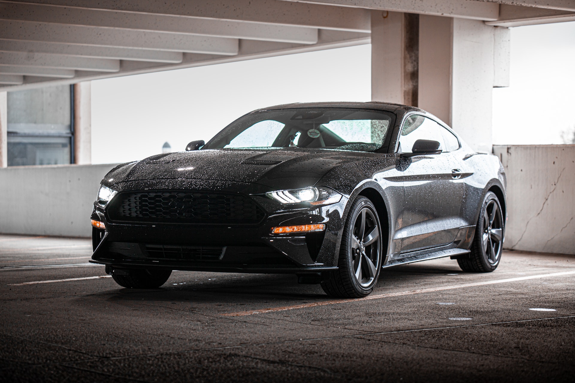 Car parked in garage
